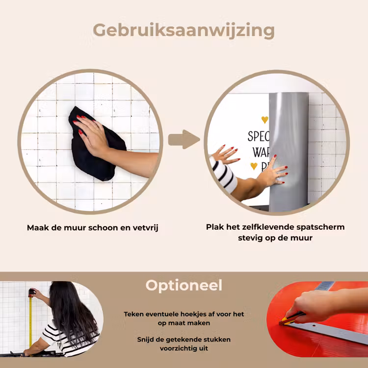 Spreuken - Mama - Quotes keuken achterwand spatscherm klein -gebruiksaanwijzing_NL