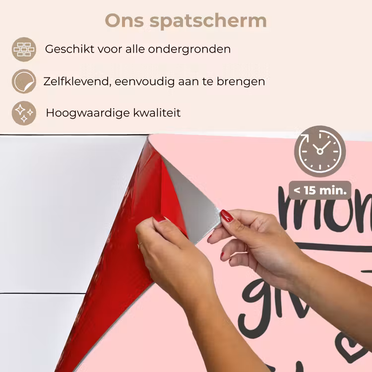 Spreuken - Moms give the best hugs - Quotes - Mama keuken achterwand spatscherm klein -spatscherm_NL