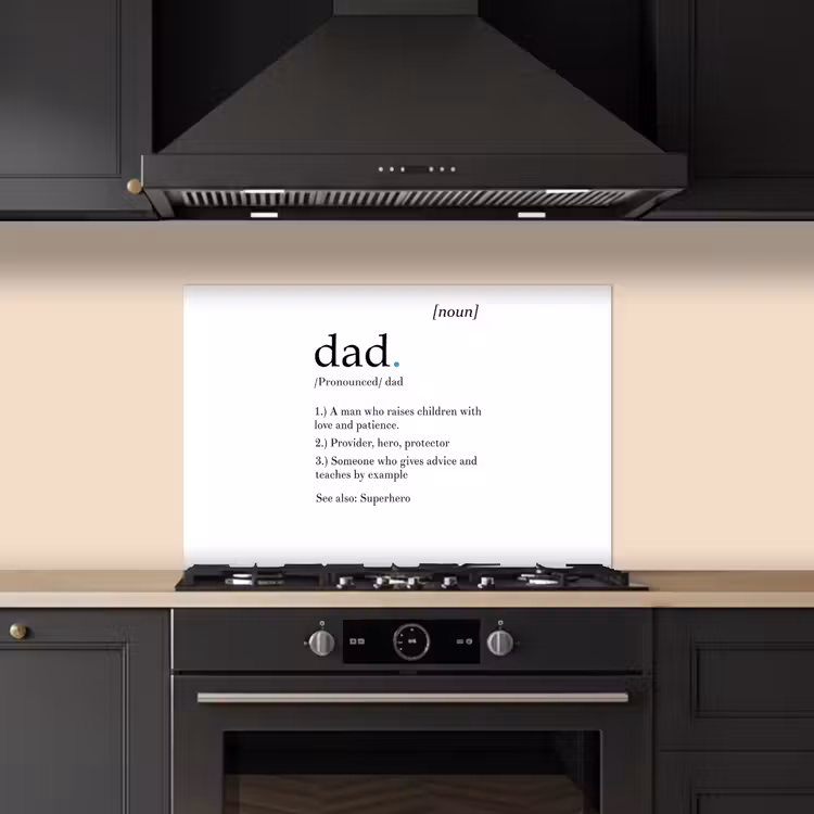 Spreuken - Papa definitie - Quotes - Dad keuken achterwand spatscherm klein -sfeer1