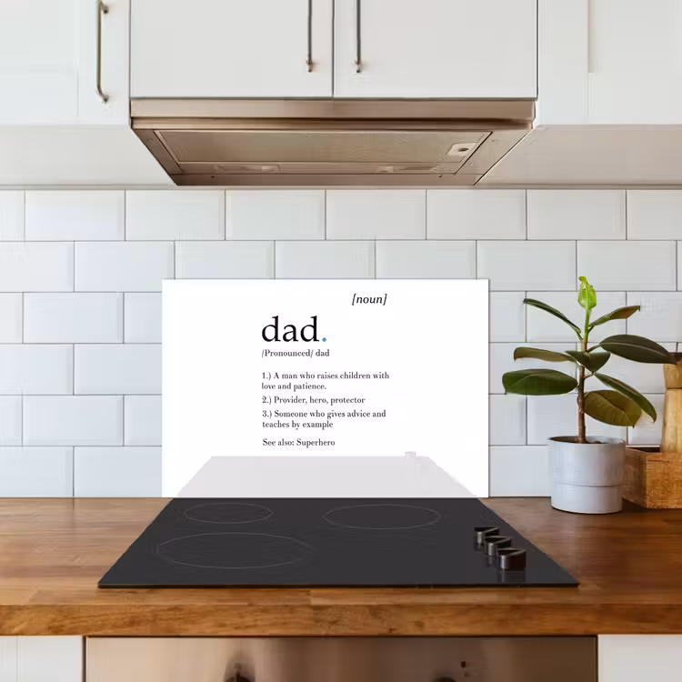 Spreuken - Papa definitie - Quotes - Dad keuken achterwand spatscherm klein -sfeer2