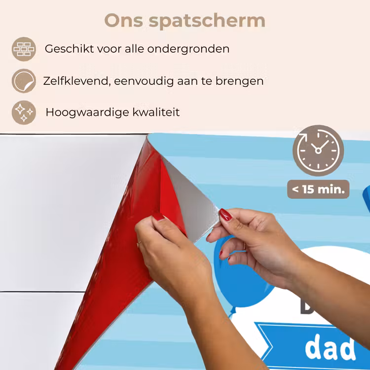 Spreuken - Quotes - Best dad ever - Vader keuken achterwand spatscherm klein -spatscherm_NL