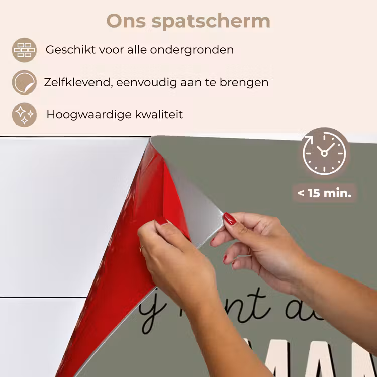 Spreuken - Quotes Jij bent de allerliefste Mama - Moederdag - Moeder cadeautje keuken achterwand spatscherm klein -spatscherm_NL