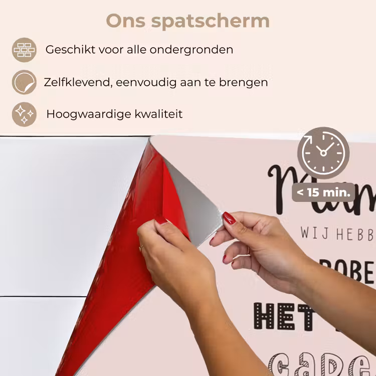 Spreuken - Quotes Mama Je Hebt Ons Al - Moederdag cadeau voor mama - Roze keuken achterwand spatscherm klein -spatscherm_NL