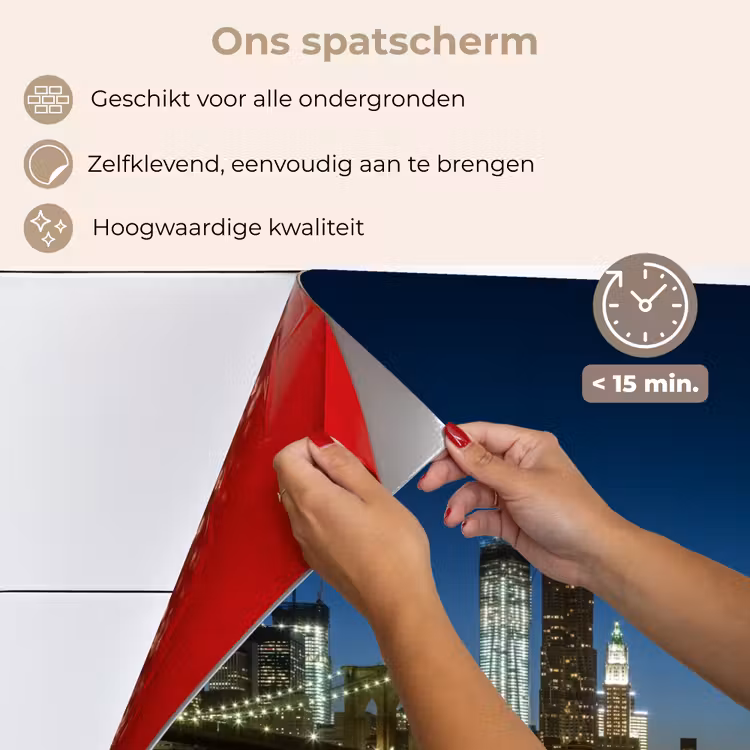 Stadslichten - Avond - Skyline - Brug keuken achterwand spatscherm klein -spatscherm_NL