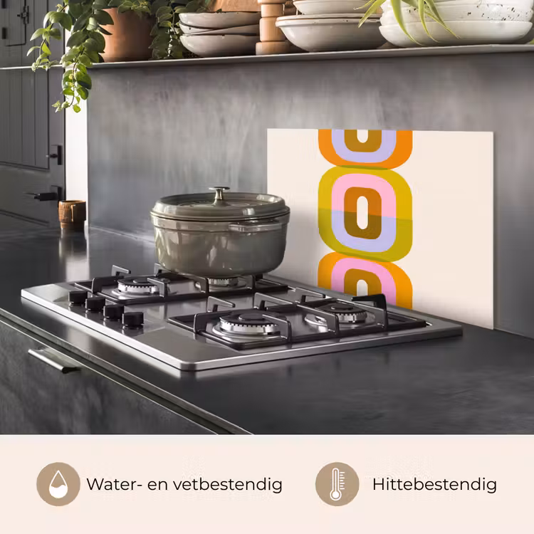 Stapel - Vormen - Geblokt - Oranje keuken achterwand spatscherm klein -usp_NL