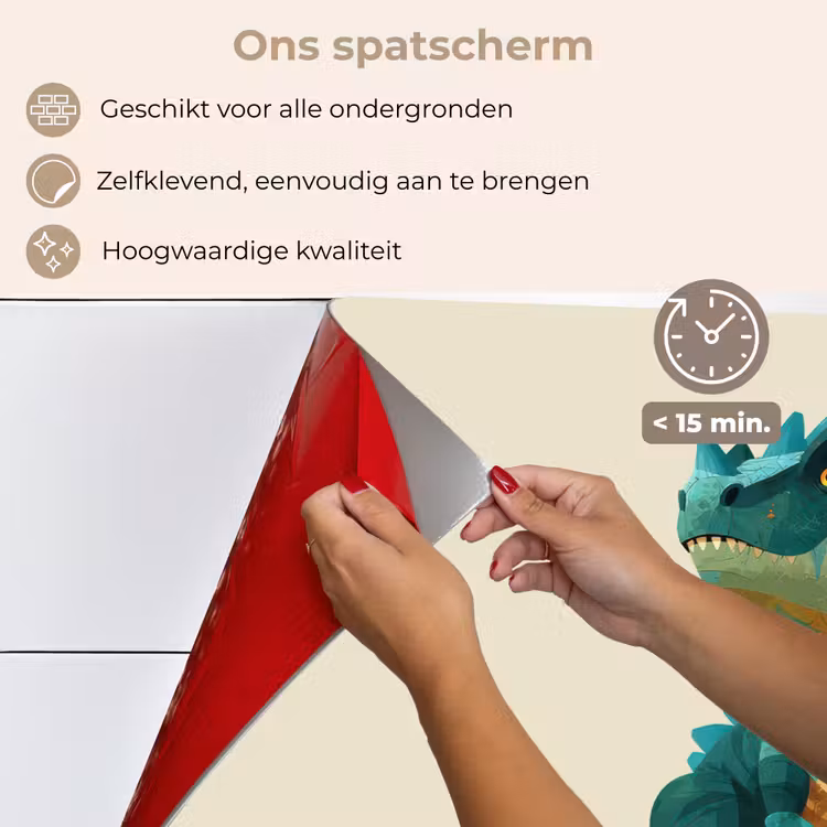 Stekels - Dino - Blauw - Gespierd keuken achterwand spatscherm klein -spatscherm_NL