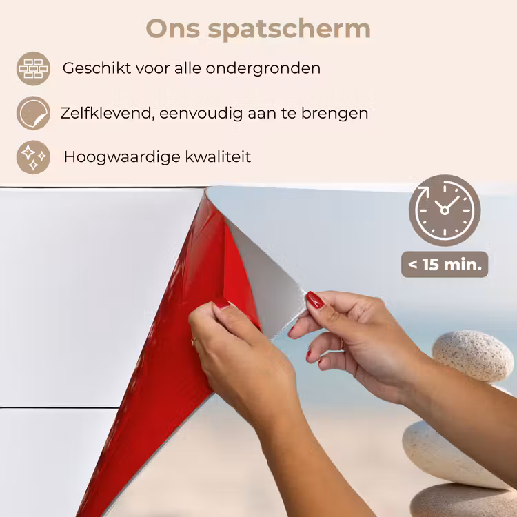 Stenen - Stapel - Zand - Zee keuken achterwand spatscherm klein -spatscherm_NL