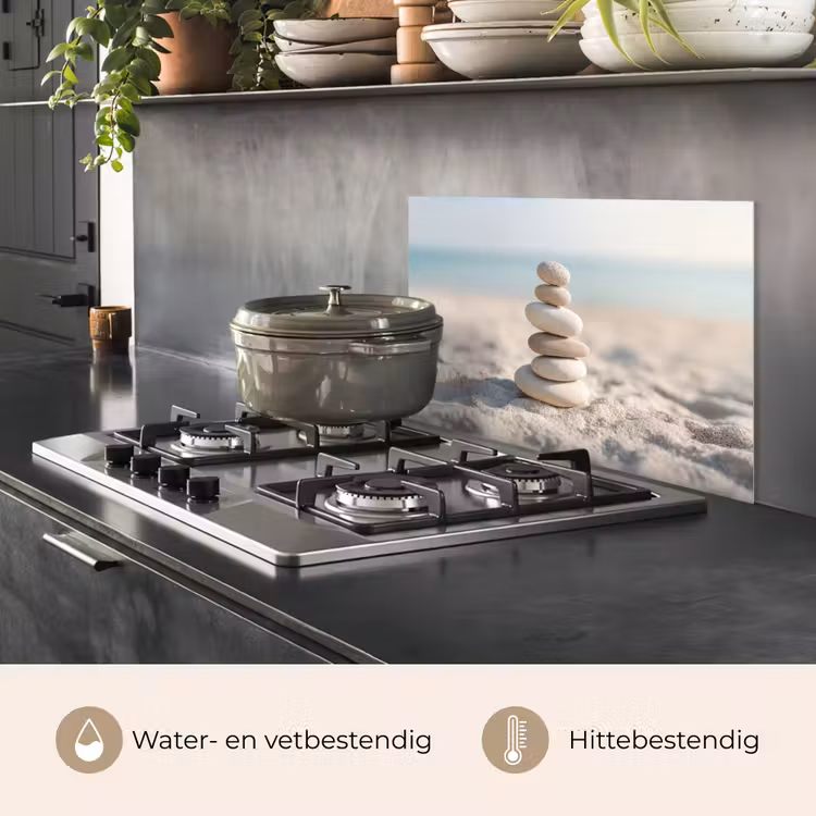 Stenen - Stapel - Zand - Zee keuken achterwand spatscherm klein -usp_NL