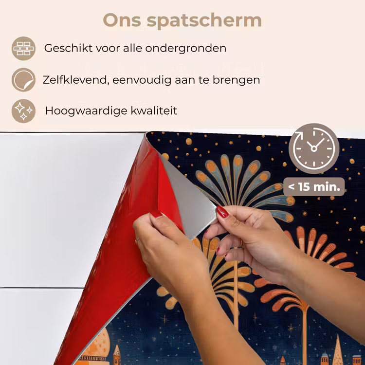 Sterrenhemel - Palmen - Rivier keuken achterwand spatscherm klein -spatscherm_NL