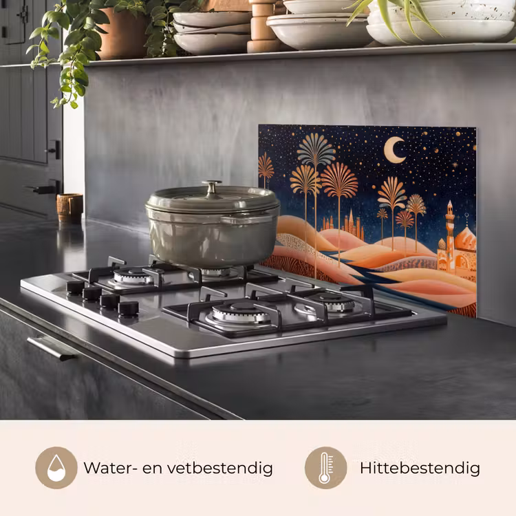 Sterrenhemel - Palmen - Rivier keuken achterwand spatscherm klein -usp_NL