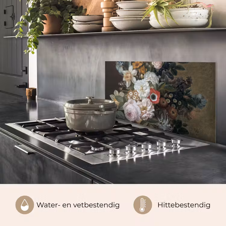 Stilleven met bloemen - Schilderij van Eelke Jelles Eelkema keuken achterwand spatscherm middel -usp_NL