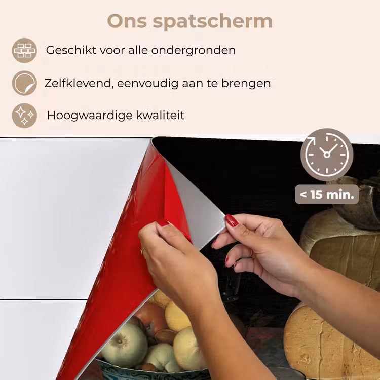Stilleven met kazen - Schilderij van Floris Claesz. van Dijck keuken achterwand spatscherm klein -spatscherm_NL