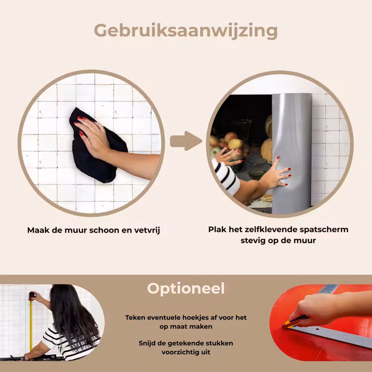 Stilleven met kazen - Schilderij van Floris Claesz. van Dijck keuken achterwand spatscherm klein -gebruiksaanwijzing_NL
