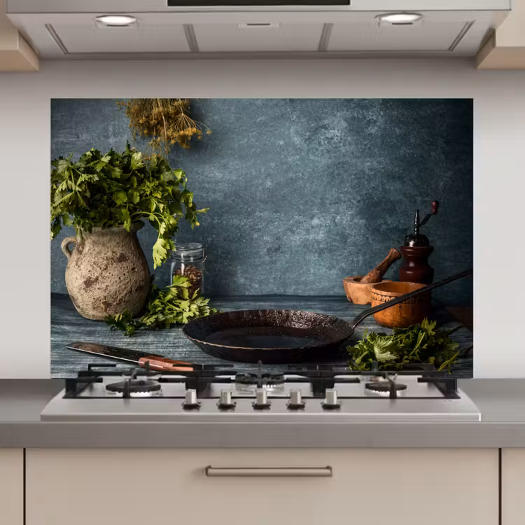 Stilte voor het Koken keuken achterwand spatscherm klein -3d_website