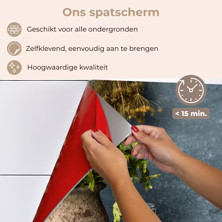 Stilte voor het Koken keuken achterwand spatscherm klein -spatscherm_NL