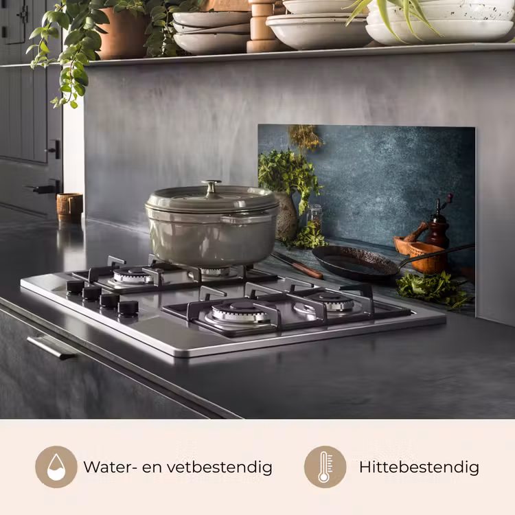 Stilte voor het Koken keuken achterwand spatscherm klein -usp_NL