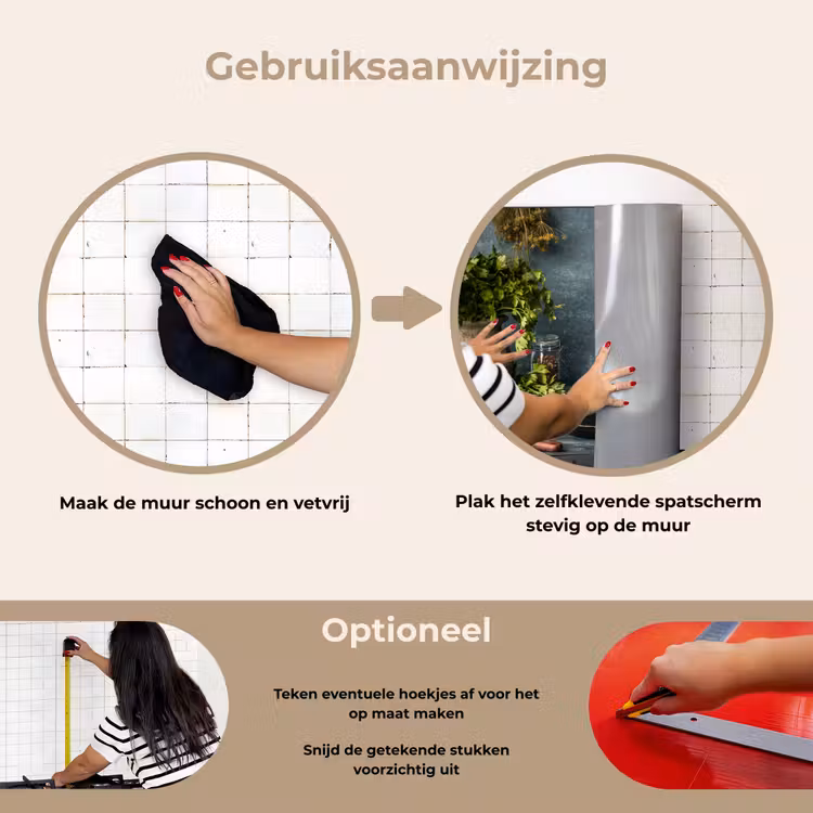 Stilte voor het Koken keuken achterwand spatscherm klein -gebruiksaanwijzing_NL