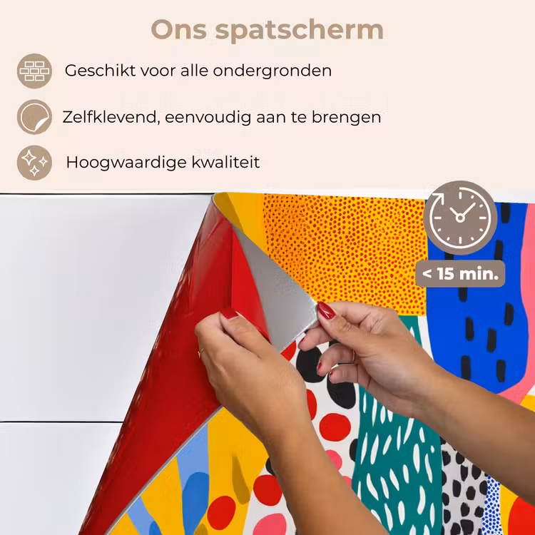 Stippen - Vormen - Modern - Kleuren keuken achterwand spatscherm klein -spatscherm_NL