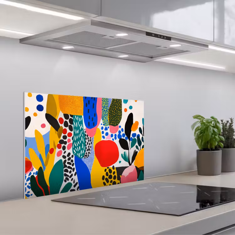 Stippen - Vormen - Modern - Kleuren keuken achterwand spatscherm klein -3d_schuin