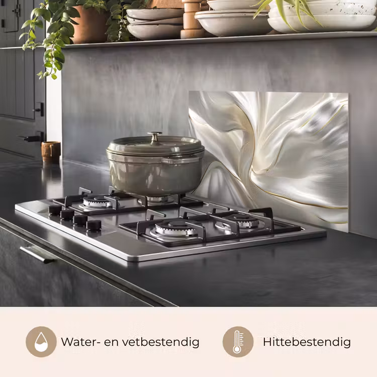 Stof - Plooien - Goud keuken achterwand spatscherm klein -usp_NL
