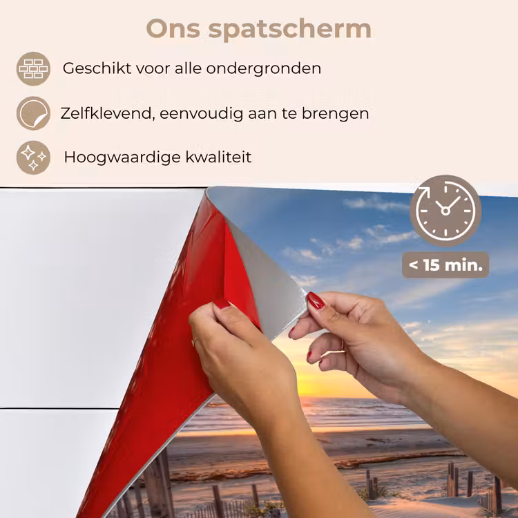 Strand - Zee - Duin - Zonsondergang - Landschap keuken achterwand spatscherm klein -spatscherm_NL