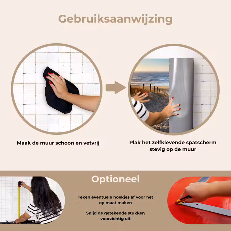 Strand - Zee - Nederland - Duinen - Zon keuken achterwand spatscherm klein -gebruiksaanwijzing_NL