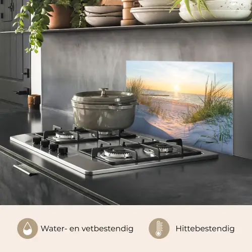 Strand - Zon - Duin - Gras - Zand - Horizon keuken achterwand spatscherm klein -usp_NL