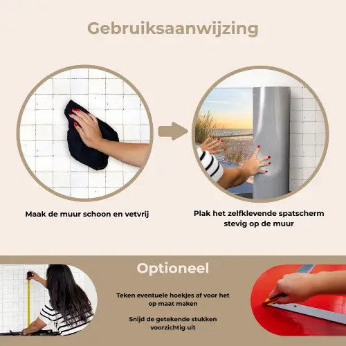 Strand - Zon - Duin - Gras - Zand - Horizon keuken achterwand spatscherm klein -gebruiksaanwijzing_NL