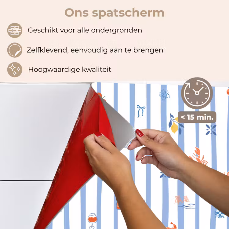 Zee - Sfeer - Strand - Blauw keuken achterwand spatscherm klein 900 -spatscherm_NL