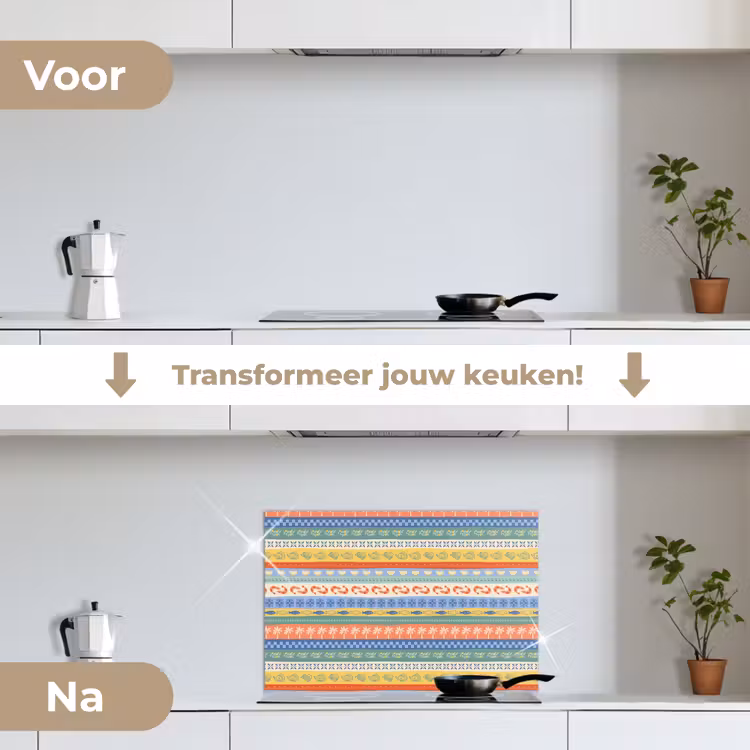 Zee - Sfeer - Oester - Garnaal keuken achterwand spatscherm klein 900 -voor_na_NL
