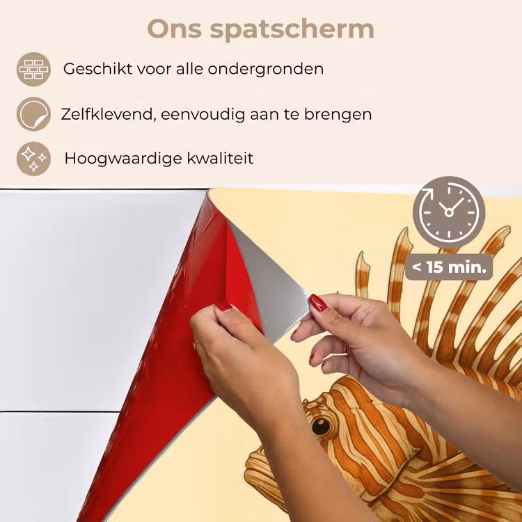 Strepen - Vis - Rond - Stekels keuken achterwand spatscherm klein -spatscherm_NL