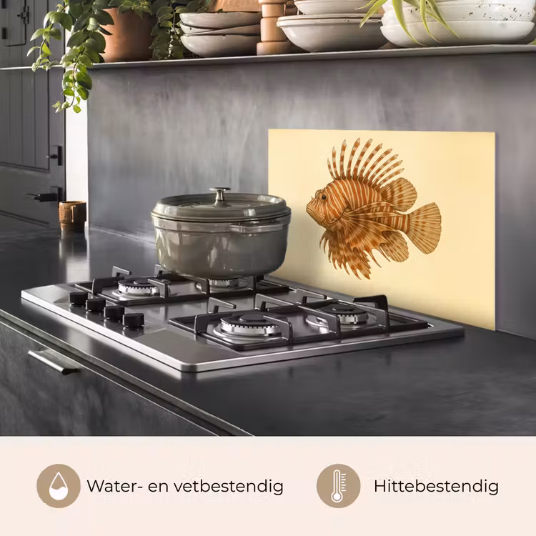 Strepen - Vis - Rond - Stekels keuken achterwand spatscherm klein -usp_NL