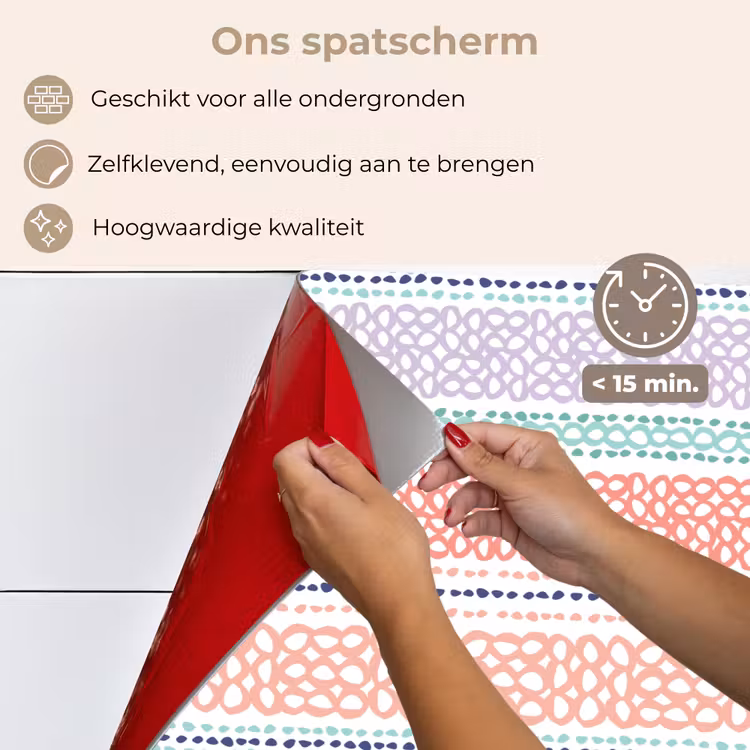 Strepen - Zomer - Kleuren keuken achterwand spatscherm klein 900 -spatscherm_NL