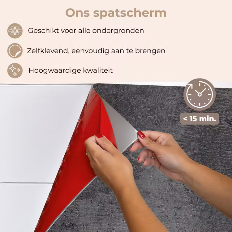 Structuur - Beton - Grijs - Industrieel - Rustiek keuken achterwand spatscherm klein -spatscherm_NL