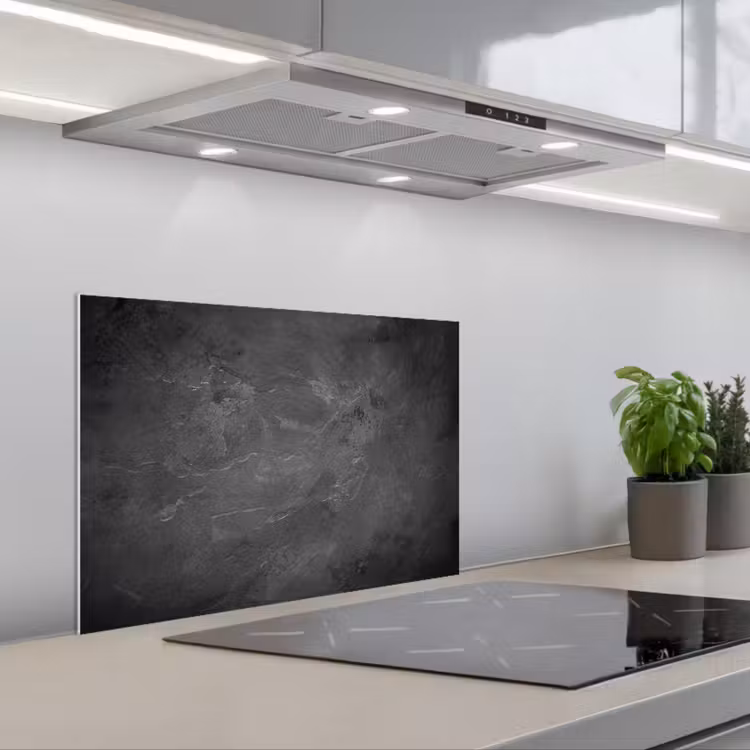 Structuur - Cement - Beton - Grijs - Vintage keuken achterwand spatscherm klein -3d_schuin