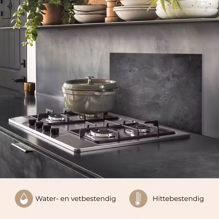 Structuur - Cement - Beton - Grijs - Vintage keuken achterwand spatscherm klein -usp_NL