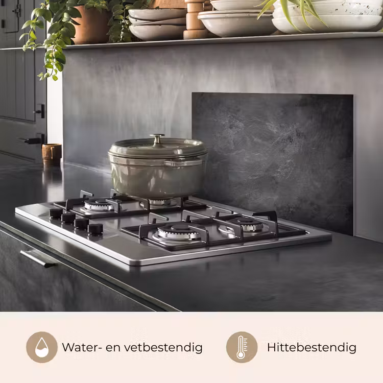 Structuur - Cement - Beton - Grijs - Vintage keuken achterwand spatscherm klein -usp_NL