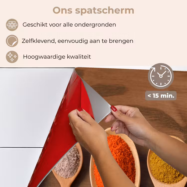 Symmetrie van Smaakmakers keuken achterwand spatscherm klein -spatscherm_NL