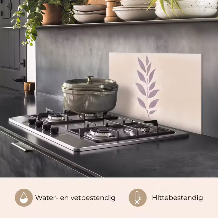 Tak - Bladeren - Minimalistisch - Beige keuken achterwand spatscherm klein -usp_NL