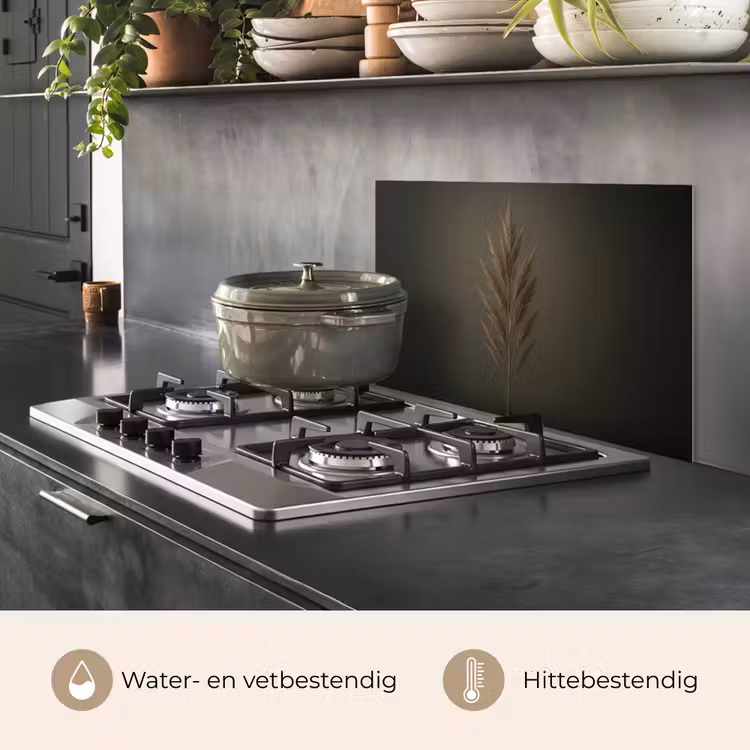 Tak - Pluimgras - Donkerbruin keuken achterwand spatscherm klein -usp_NL