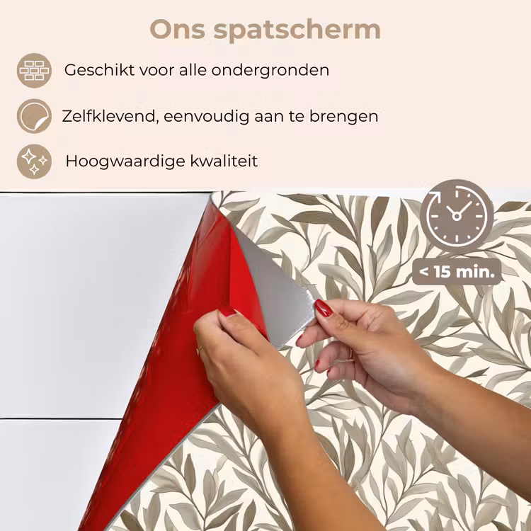 Takken - Botanisch - Taupe keuken achterwand spatscherm klein 900 -spatscherm_NL