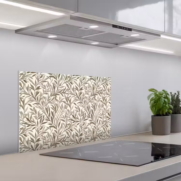 Takken - Botanisch - Taupe keuken achterwand spatscherm klein 900 -3d_schuin