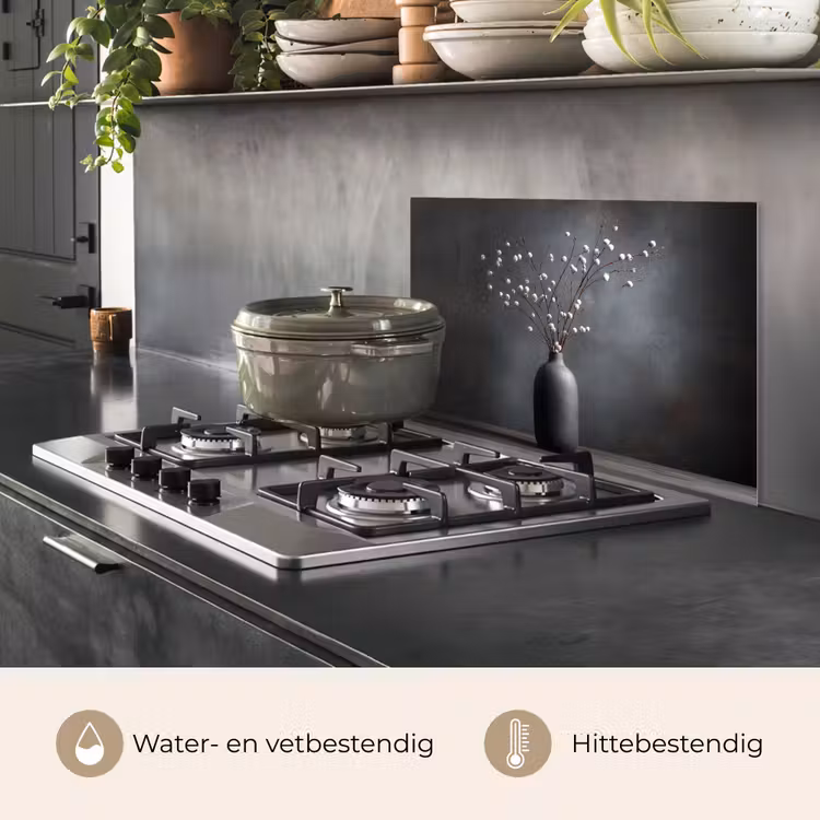 Takken - Vaas - Bolletjes - Wit keuken achterwand spatscherm klein -usp_NL