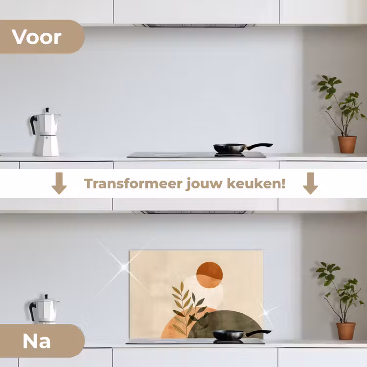 Takken - Vormen - Abstract keuken achterwand spatscherm klein -voor_na_NL