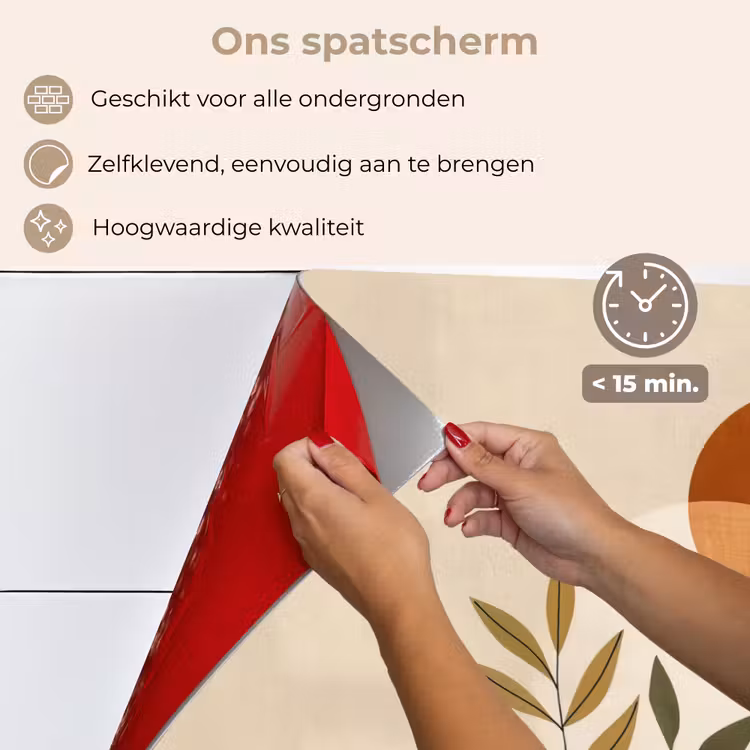Takken - Vormen - Abstract keuken achterwand spatscherm klein -spatscherm_NL