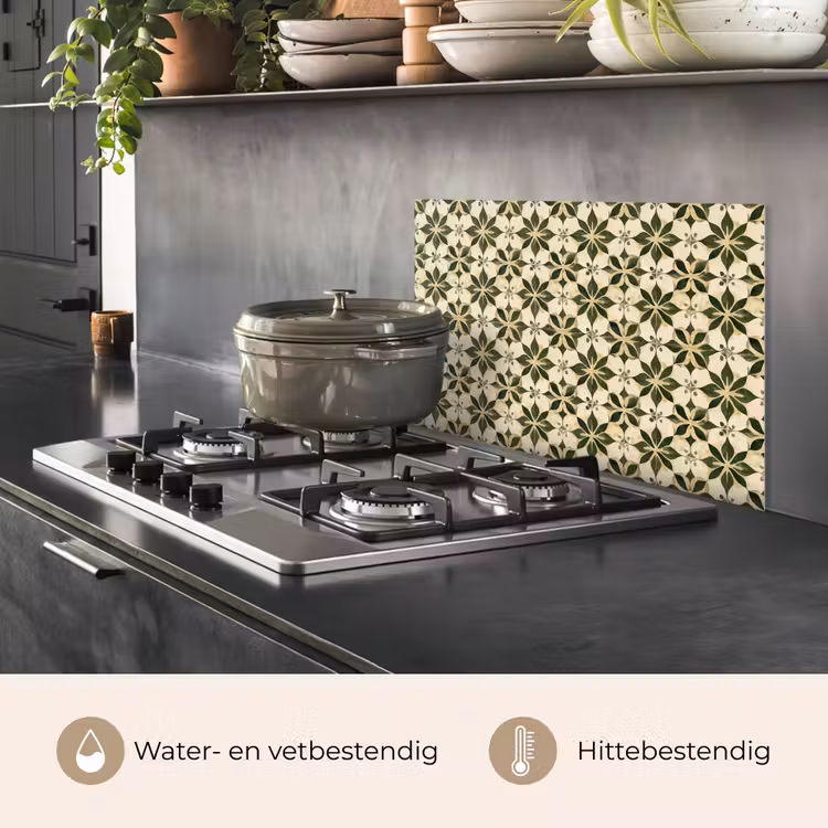 Tegel - Dessin - Groen keuken achterwand spatscherm klein 900 -usp_NL