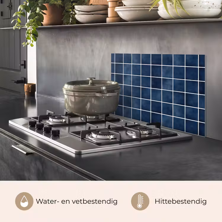 Tegel - Modern - Blauw keuken achterwand spatscherm klein 900 -usp_NL