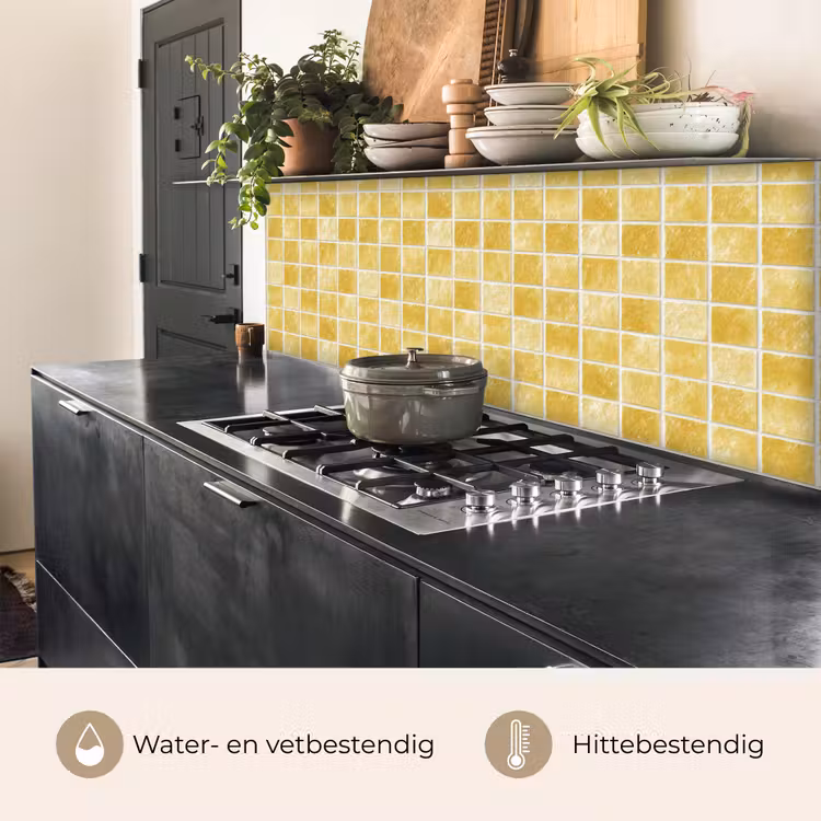 Tegels - Mozaïek - Textuur - Goudgeel keuken achterwand 2 middel 871 -usp_NL