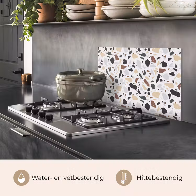 Terrazzo - Patroon - Kleurrijk - Klei keuken achterwand spatscherm klein 900 -usp_NL