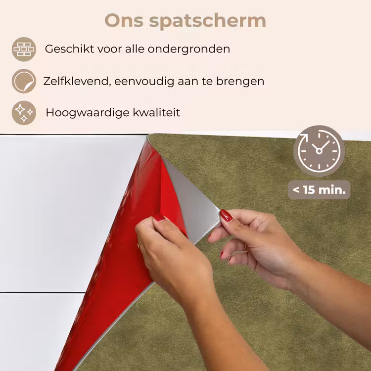Textuur - Abstract - Groen keuken achterwand spatscherm klein 900 -spatscherm_NL